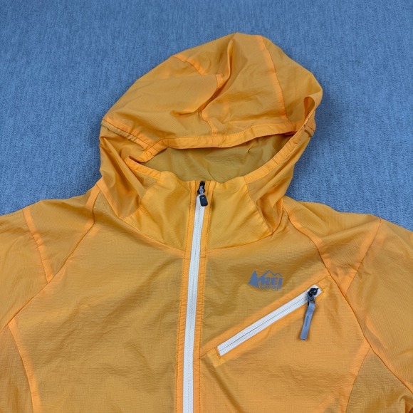 REI Co-Op Jacket Womens XS Orange‎ Flash Windbreaker Hooded Hiking Outdoors - Picture 2 of 11